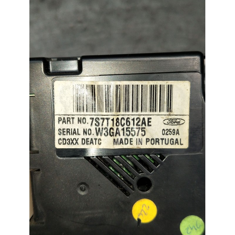 Recambio de mando calefaccion / aire acondicionado para ford mondeo iv turnier (ba7) 2.0 tdci referencia OEM IAM 7S7T18C612AE W3
