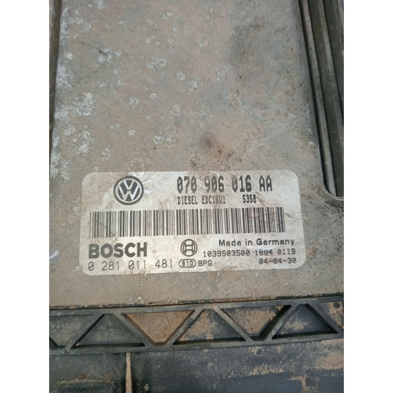Recambio de centralita motor uce para volkswagen touareg (7la, 7l6, 7l7) 5.0 v10 tdi referencia OEM IAM 0281011481 070906016AA 
