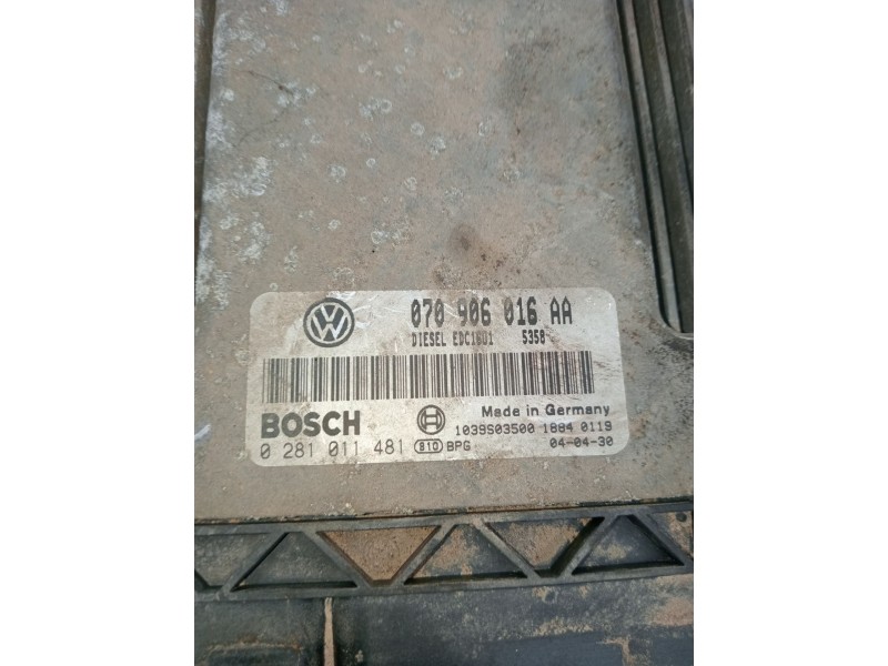 Recambio de centralita motor uce para volkswagen touareg (7la, 7l6, 7l7) 5.0 v10 tdi referencia OEM IAM 0281011481 070906016AA 