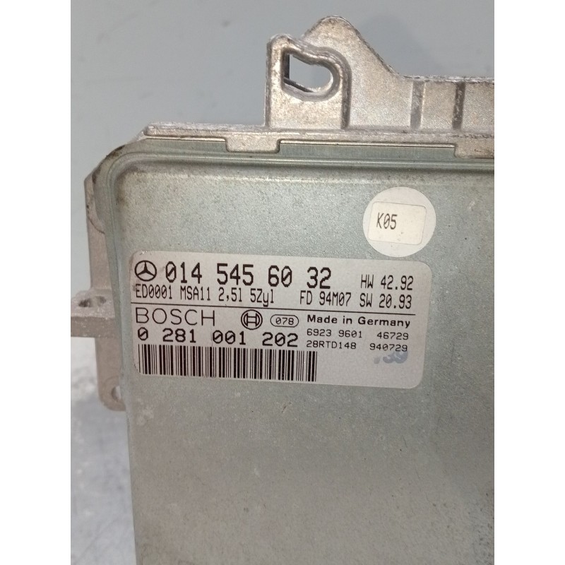 Recambio de centralita motor uce para mercedes-benz clase c (w202) c 250 d (202.125) referencia OEM IAM 0281001202 0145456032 