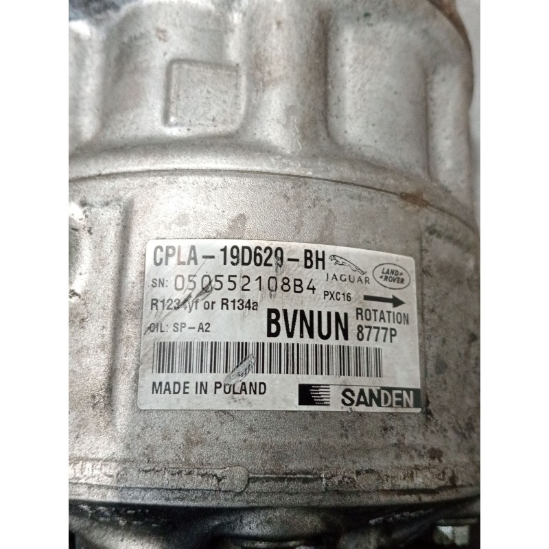 Recambio de compresor aire acondicionado para jaguar e-pace (x540) 2.0 d180 awd referencia OEM IAM CPLA19D629BH 8777P 