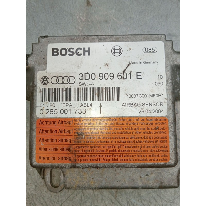 Recambio de centralita airbag para volkswagen touareg (7la, 7l6, 7l7) 5.0 v10 tdi referencia OEM IAM 3D0909601E 0285001733 