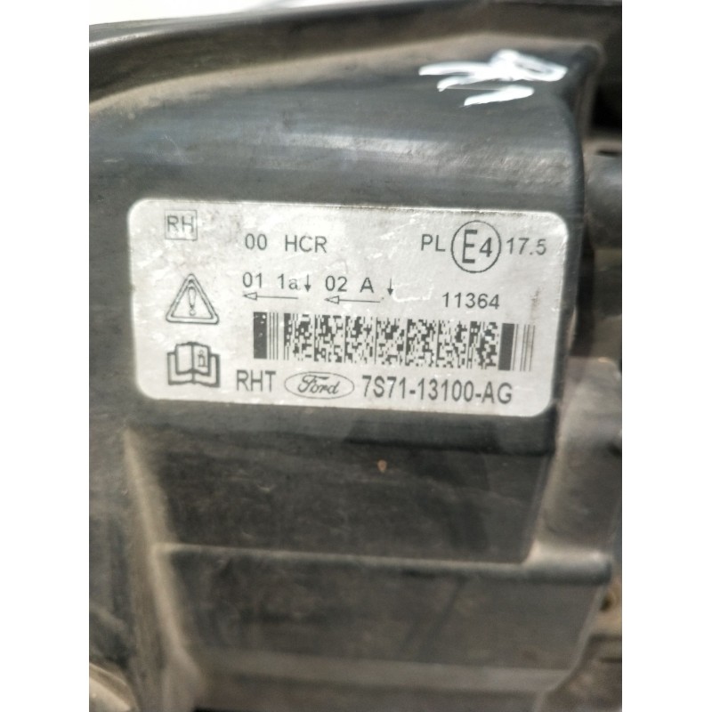 Recambio de faro derecho para ford mondeo iv turnier (ba7) 2.0 tdci referencia OEM IAM 7S7113100AG  