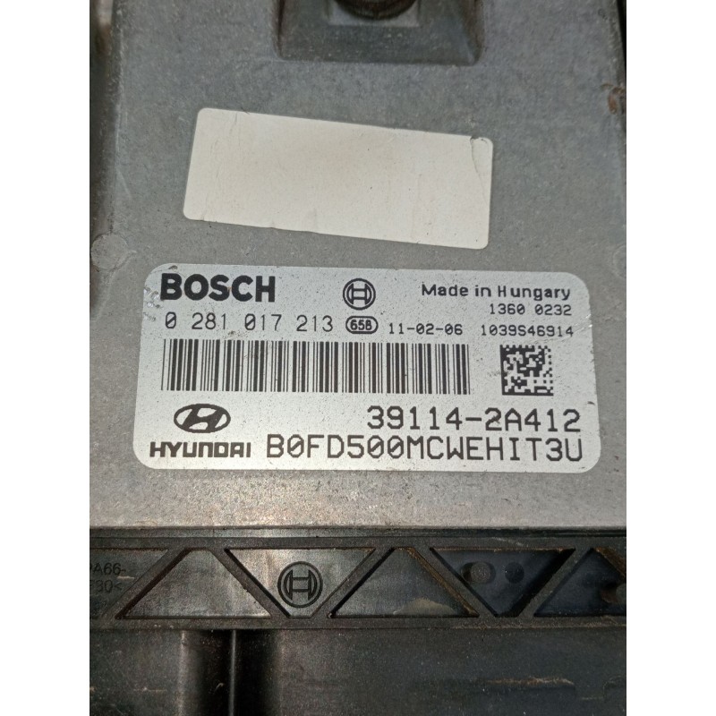 Recambio de centralita motor uce para hyundai i30 (fd) 1.6 crdi referencia OEM IAM 0281017213 391142A412 1039S46914