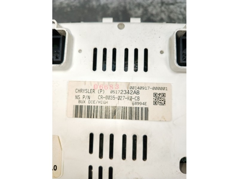 Recambio de cuadro instrumentos para jeep compass (mk49) 2.0 crd 4x4 referencia OEM IAM 05172342AB 3294060 00140917000001