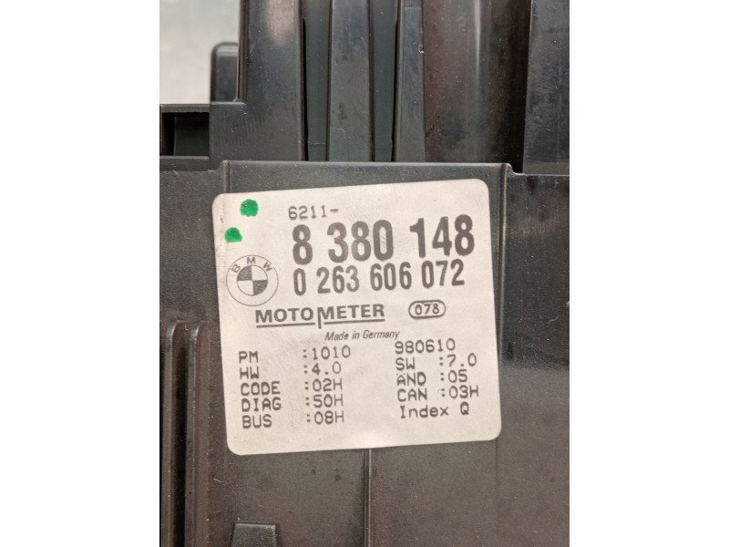 Recambio de cuadro instrumentos para bmw 3 (e46) 320 d referencia OEM IAM 0263606072 8380148 