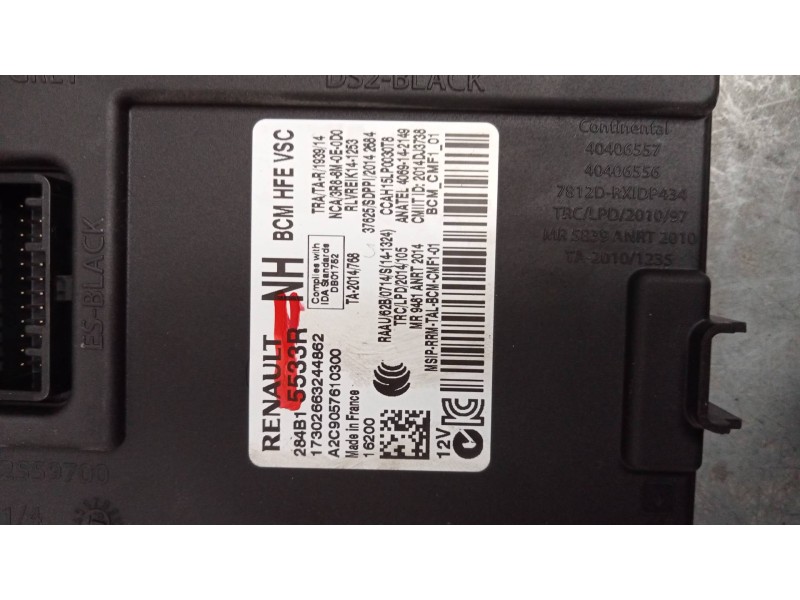 Recambio de modulo electronico para renault kadjar experience referencia OEM IAM 284B15533R A2C9057610300 