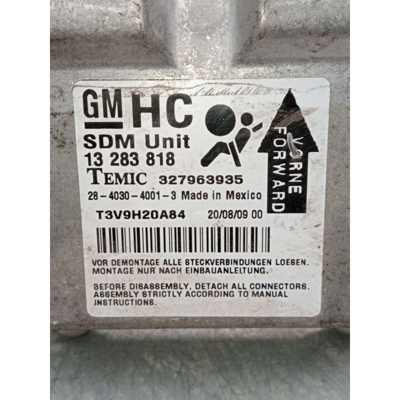 Recambio de centralita airbag para opel corsa d furgoneta/hatchback (s07) 1.3 cdti (l08) referencia OEM IAM 13283818 327963935 