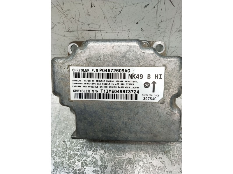 Recambio de centralita airbag para jeep compass (mk49) 2.0 crd 4x4 referencia OEM IAM P04672609AG T1IME0498I3724 
