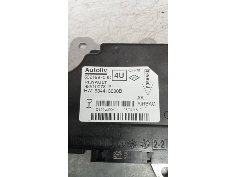 Recambio de centralita airbag para renault kadjar experience referencia OEM IAM 632199700D 9851007881R 634413000B