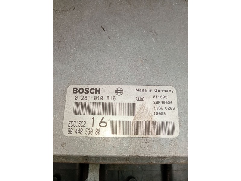 Recambio de centralita motor uce para peugeot expert (224_) 2.0 hdi referencia OEM IAM 0281010816 9644853080 