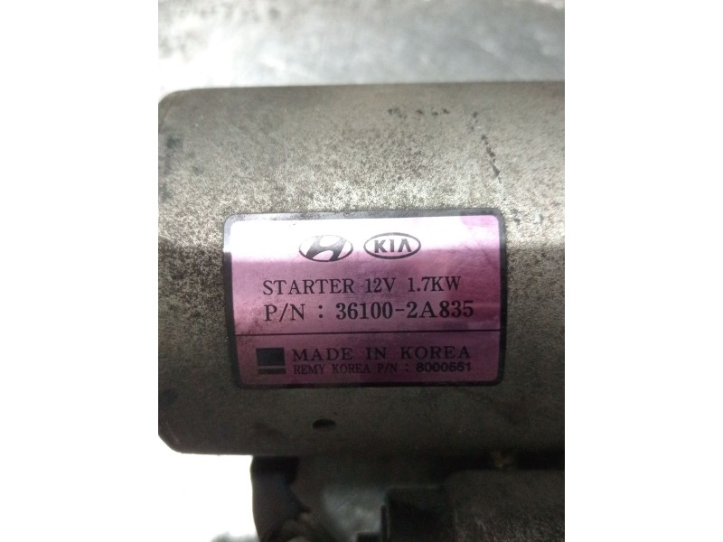 Recambio de motor arranque para hyundai ix35 (lm, el, elh) 1.7 crdi referencia OEM IAM 361002A835 8000551 