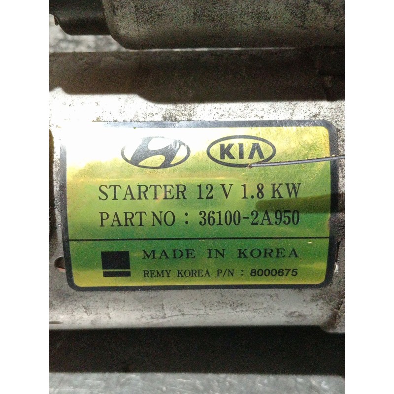 Recambio de motor arranque para hyundai tucson (tl, tle) 1.7 crdi referencia OEM IAM 361002A950 8000675 