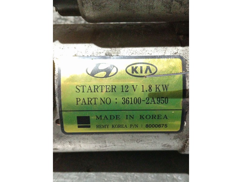Recambio de motor arranque para hyundai tucson (tl, tle) 1.7 crdi referencia OEM IAM 361002A950 8000675 