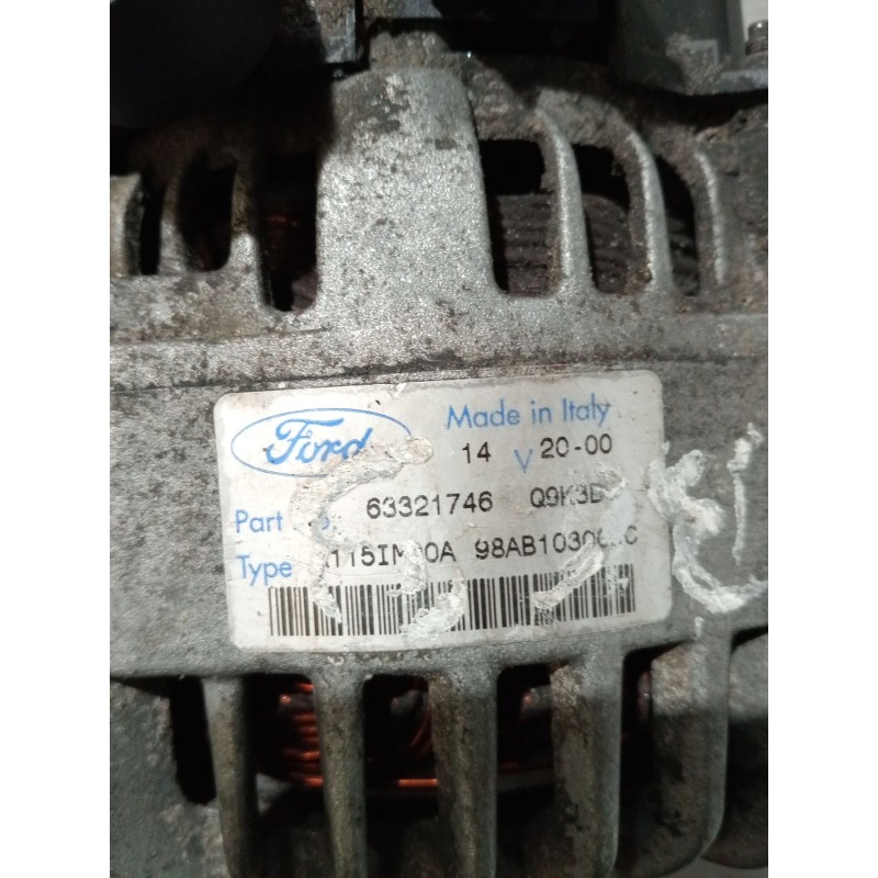 Recambio de alternador para ford focus i (daw, dbw) 1.8 turbo di / tddi referencia OEM IAM 98AB10300BC 63321746 