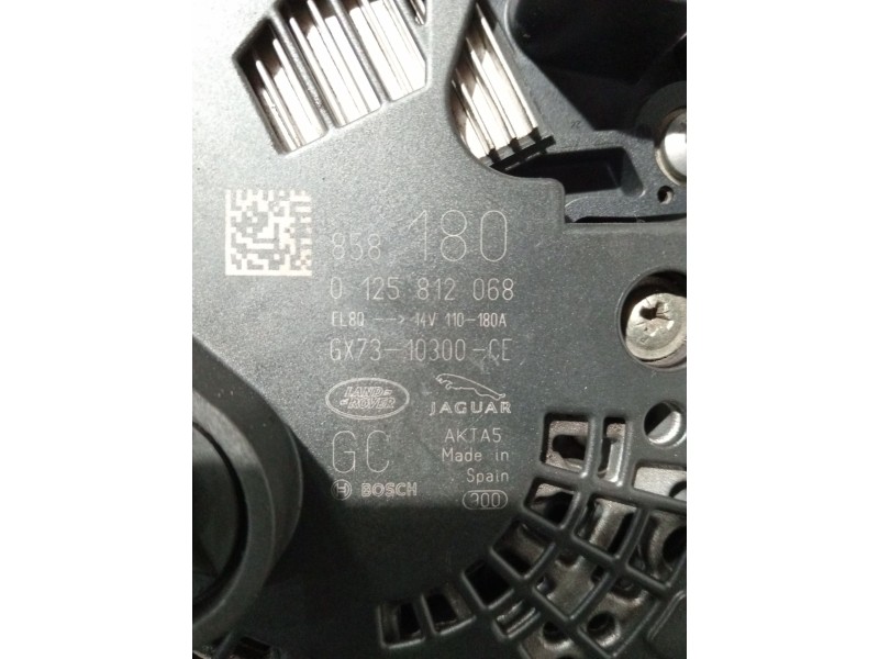 Recambio de alternador para jaguar e-pace (x540) 2.0 d180 awd referencia OEM IAM GX7310300CE 0125812068 