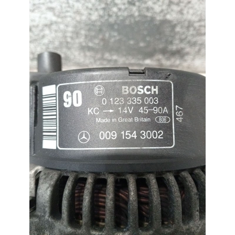 Recambio de alternador para mercedes-benz clase c (w202) c 250 d (202.125) referencia OEM IAM 0091543002 0123335003 