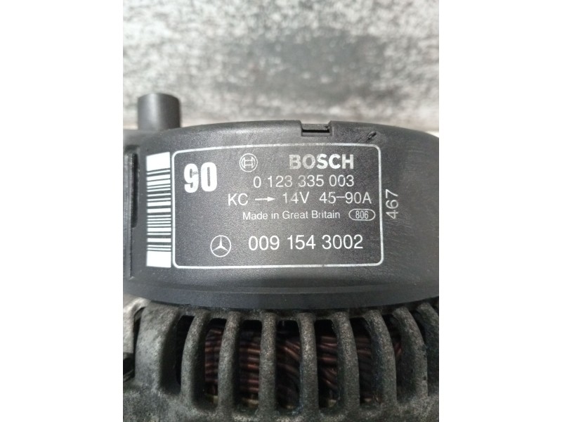 Recambio de alternador para mercedes-benz clase c (w202) c 250 d (202.125) referencia OEM IAM 0091543002 0123335003 