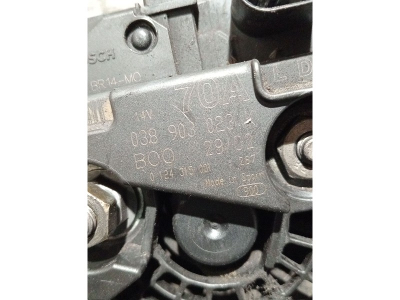 Recambio de alternador para seat inca (6k9) 1.9 sdi referencia OEM IAM 038903023 0124315001 
