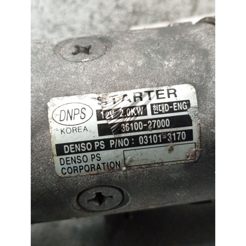 Recambio de motor arranque para hyundai santa fé ii (cm) 2.2 crdi gls 4x4 referencia OEM IAM 3610027000 031013170 