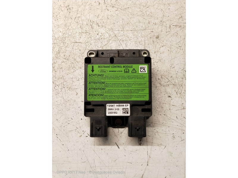 Recambio de centralita airbag para mazda 2 berlina (dy) 1.4 cat referencia OEM IAM 5WK43103 2S6T14B056EP 22031952