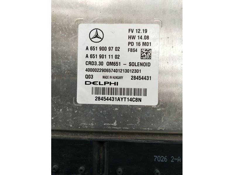 Recambio de centralita motor uce para infiniti q30 2.2 d referencia OEM IAM A6519009702 A6519011102 28454431 28454431A