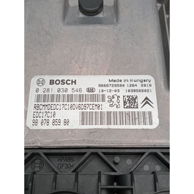 Recambio de centralita motor uce para citroën c4 ii (nc_) 1.6 hdi 90 referencia OEM IAM 0281030546 9807885980 9666729580