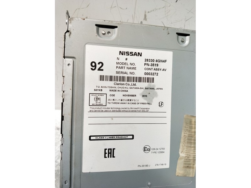 Recambio de sistema navegacion gps para infiniti q30 2.2 d referencia OEM IAM 283304GN4F 003272 