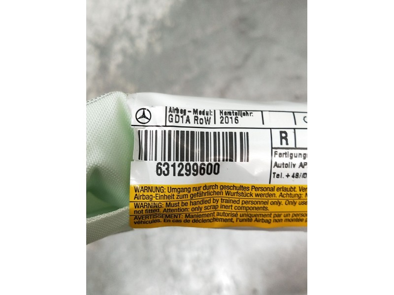 Recambio de airbag cortina delantero derecho para infiniti q30 2.2 d referencia OEM IAM 631299600 NX5DA162260185 0589P1000241