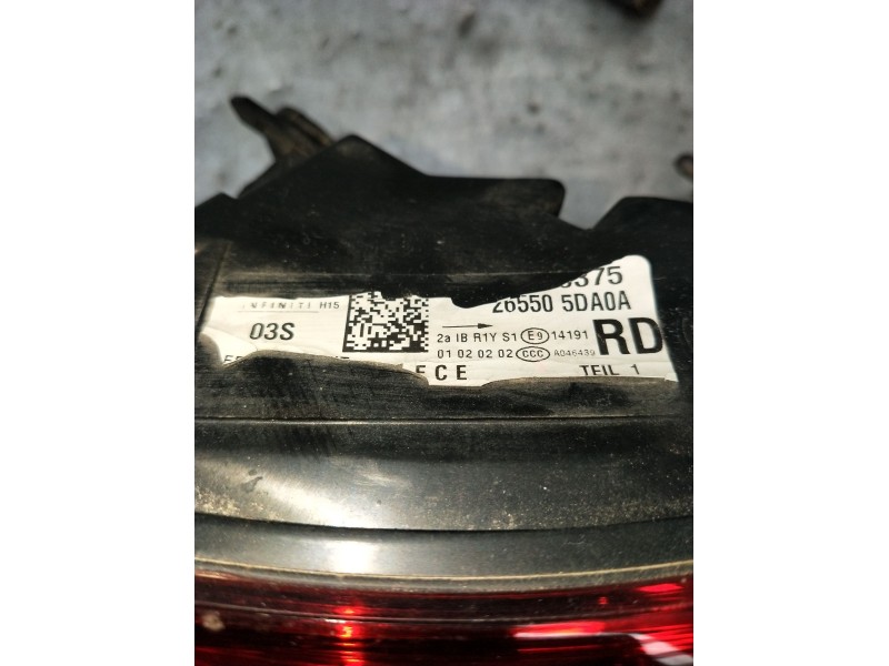 Recambio de piloto trasero derecho para infiniti q30 2.2 d referencia OEM IAM 265505DA0A  