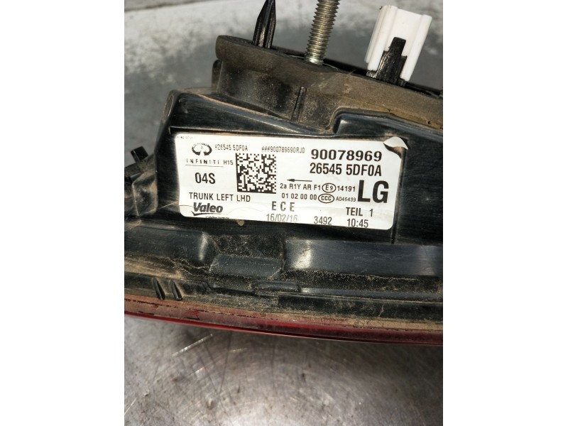 Recambio de piloto trasero izquierdo interior para infiniti q30 2.2 d referencia OEM IAM 265455DF0A 90078969 