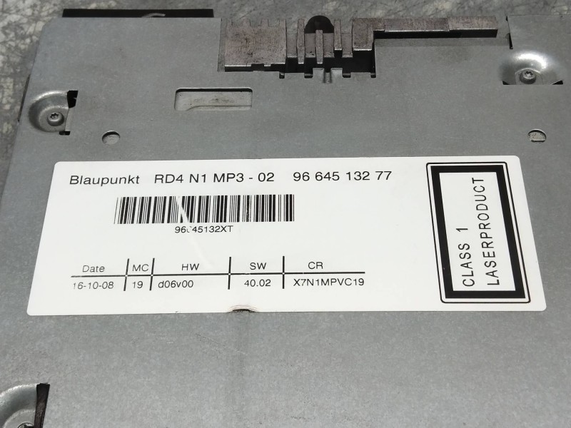 Recambio de sistema audio / radio cd para peugeot partner kasten confort l1 referencia OEM IAM 9664513277  