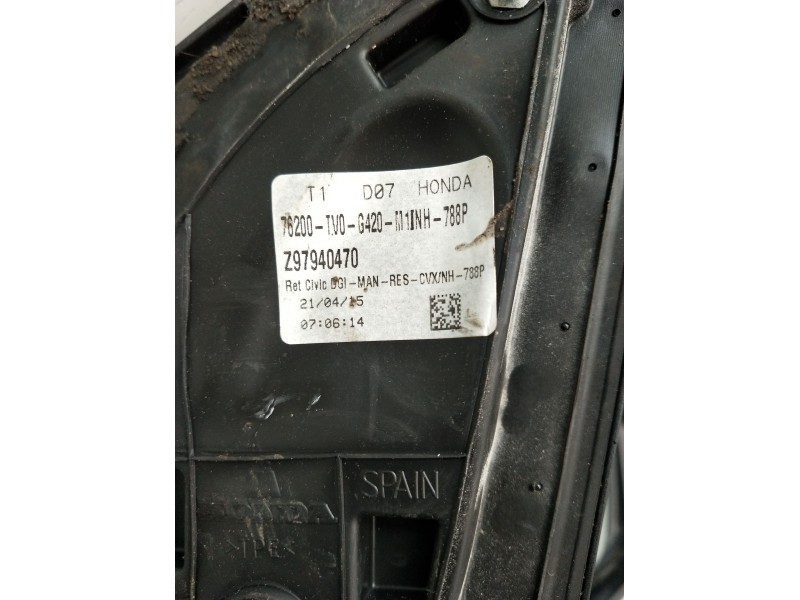 Recambio de retrovisor derecho para honda civic ix (fk) 1.6 i-dtec (fk3) referencia OEM IAM  ELÉCTRICO 