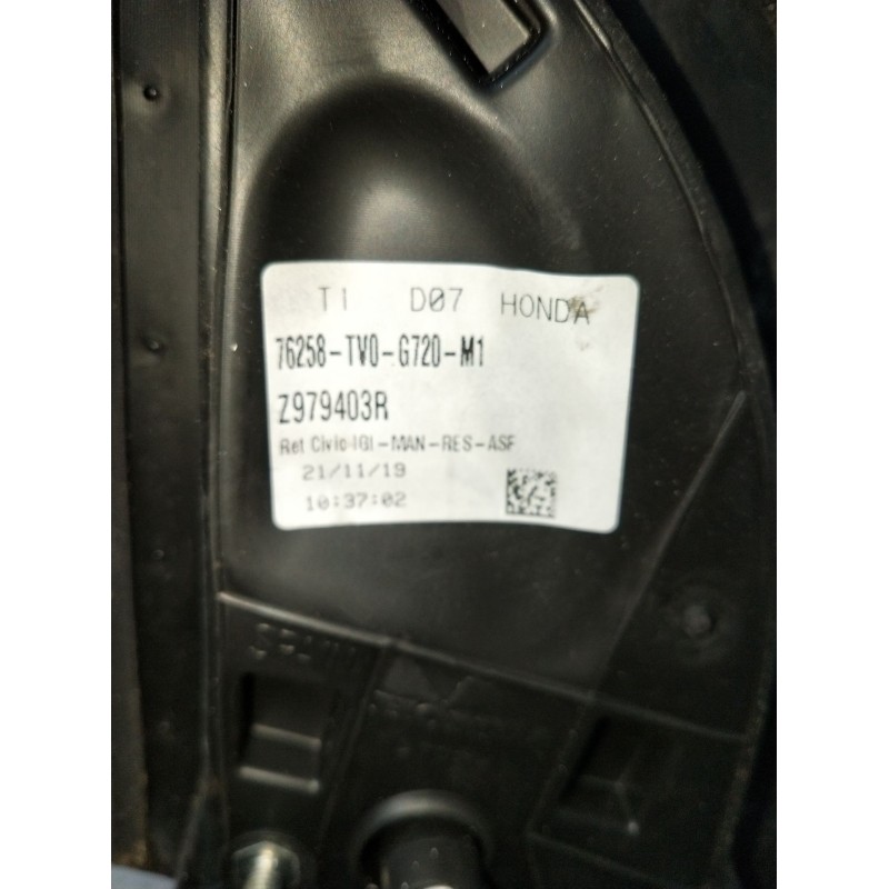 Recambio de retrovisor izquierdo para honda civic ix (fk) 1.6 i-dtec (fk3) referencia OEM IAM Z979403R ELÉCTRICO 