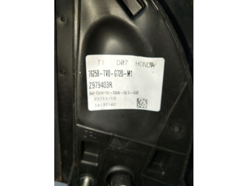 Recambio de retrovisor izquierdo para honda civic ix (fk) 1.6 i-dtec (fk3) referencia OEM IAM Z979403R ELÉCTRICO 