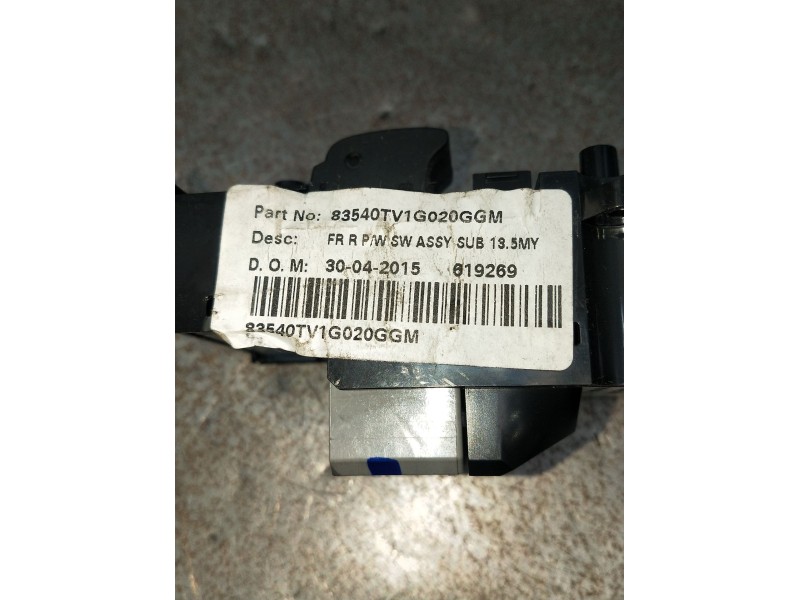 Recambio de mando elevalunas delantero derecho para honda civic ix (fk) 1.6 i-dtec (fk3) referencia OEM IAM 35760TV0 2615G18285 