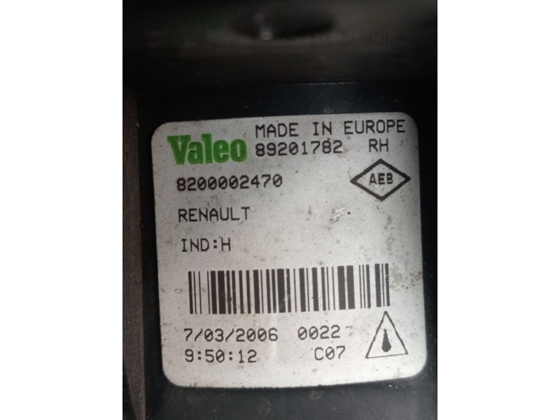 Recambio de faro antiniebla derecho para renault clio iii (br0/1, cr0/1) 1.2 16v (br02, br0j, br11, cr02, cr0j, cr11) referencia