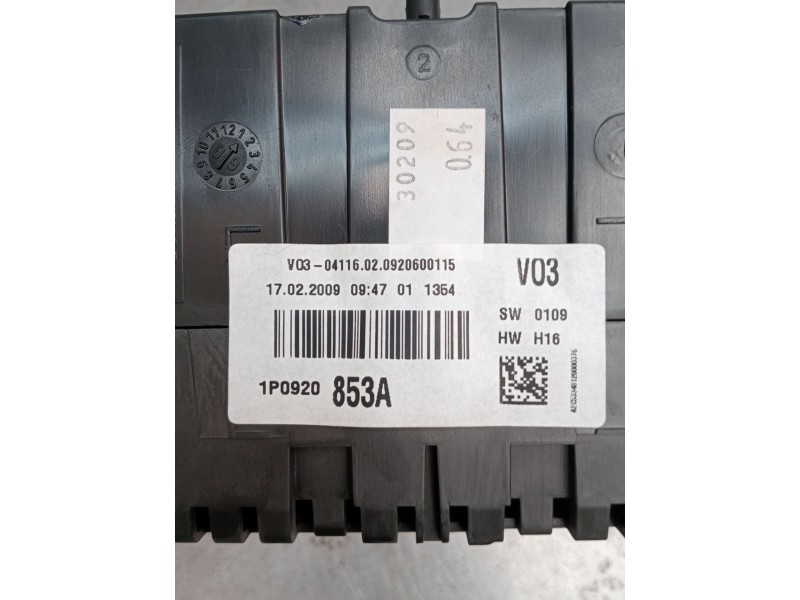 Recambio de cuadro instrumentos para seat altea xl (5p5, 5p8) 2.0 tdi 16v referencia OEM IAM 1P0920853A  