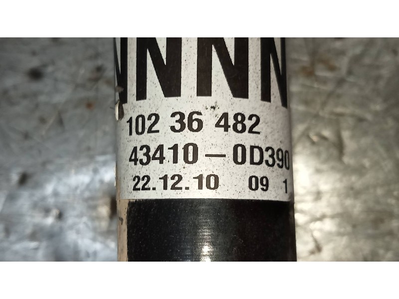 Recambio de transmision delantera derecha para toyota yaris 1.3 16v cat referencia OEM IAM 434100D390  