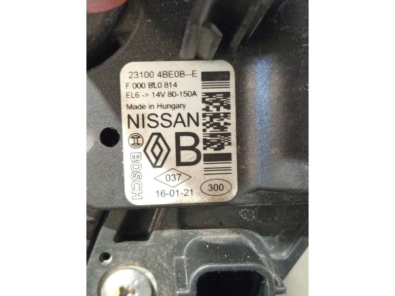 Recambio de alternador para nissan qashqai ii (j11, j11_) 1.2 dig-t referencia OEM IAM 231004BE0B F000BL0814 