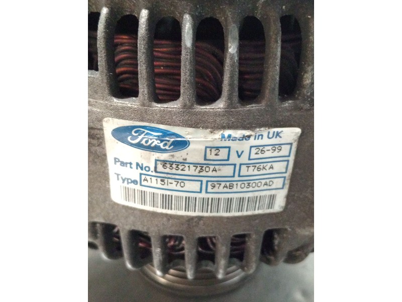 Recambio de alternador para ford escort classic (aal, abl) 1.8 td referencia OEM IAM 63321730A 97AB10300AD 
