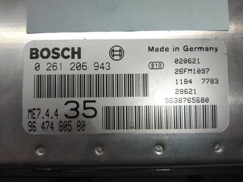 Recambio de centralita motor uce para peugeot 307 (s1) xs referencia OEM IAM 0261206943 9647480580 ME744 35