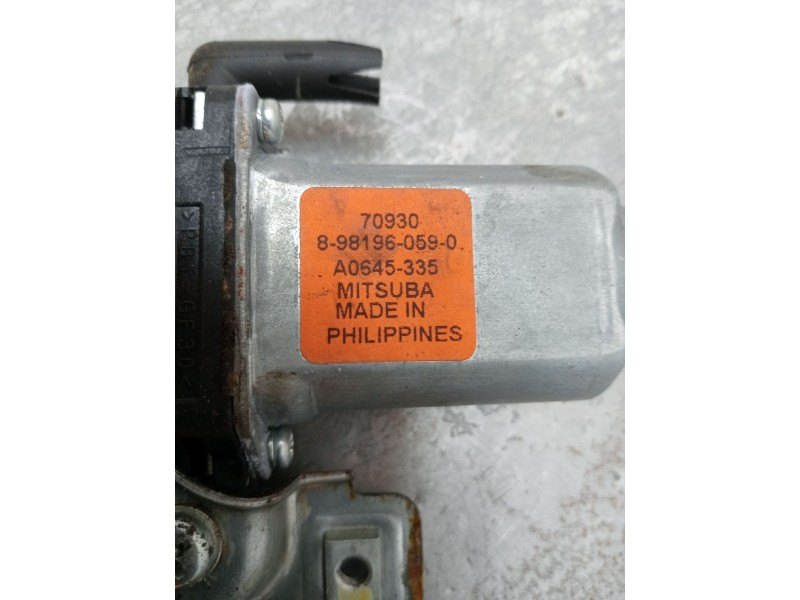 Recambio de elevalunas delantero derecho para isuzu d-max i (tfr, tfs) 3.0 ditd 4x4 (tfs77h) referencia OEM IAM 8981960590 4P A0