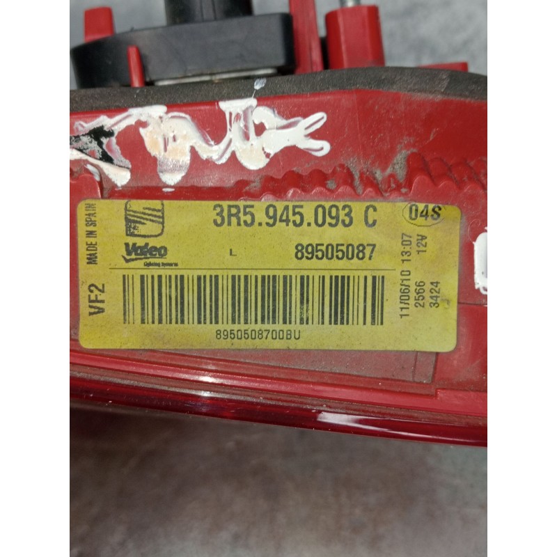 Recambio de piloto trasero izquierdo interior para seat exeo (3r2) 2.0 tdi referencia OEM IAM 89505087 3R5945093C 