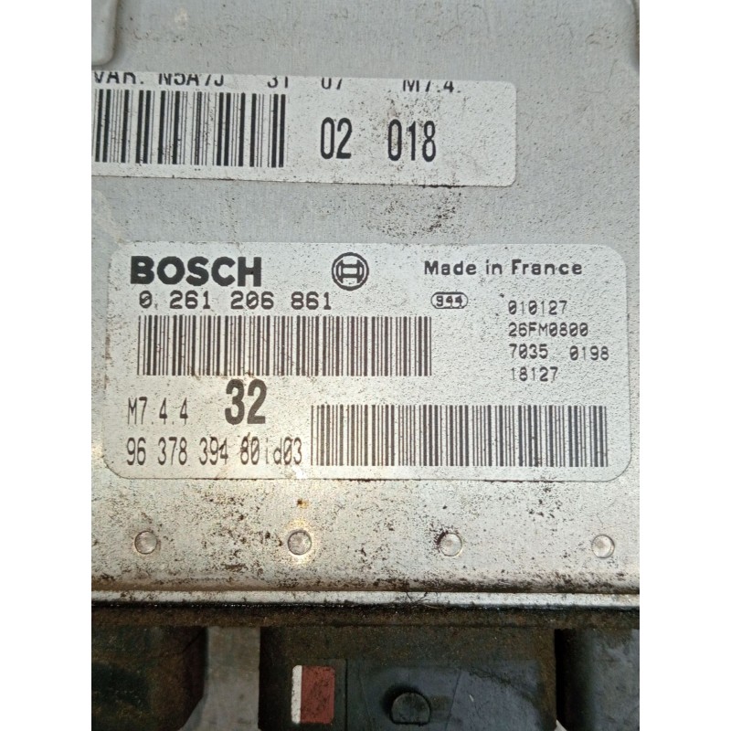 Recambio de centralita motor uce para peugeot 306 (7b, n3, n5) 1.6 referencia OEM IAM 0261206861 96378394 