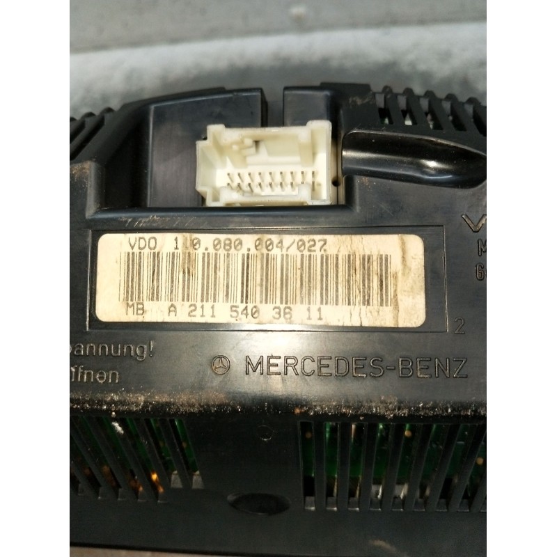 Recambio de cuadro instrumentos para mercedes-benz clase e (w211) e 270 cdi (211.016) referencia OEM IAM 110080004027 A211540361