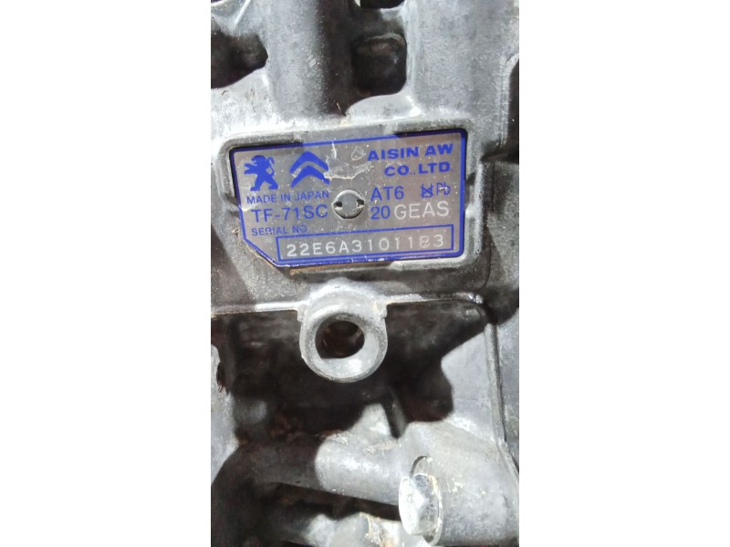 Recambio de caja cambios para citroën c3 referencia OEM IAM 20GEAS AUTOMATICO 22E6A3101183