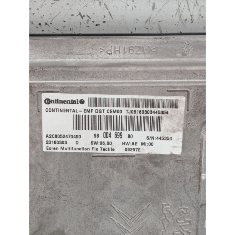 Recambio de pantalla multifuncion para citroën c4 ii (nc_) 1.6 bluehdi 100 referencia OEM IAM 9800469980 A2C8052470400 