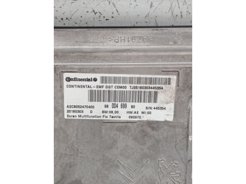 Recambio de pantalla multifuncion para citroën c4 ii (nc_) 1.6 bluehdi 100 referencia OEM IAM 9800469980 A2C8052470400 