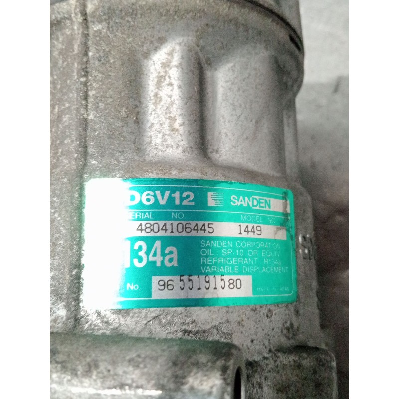 Recambio de compresor aire acondicionado para peugeot 307 sw (3h) 1.6 hdi 110 referencia OEM IAM 9655191580  